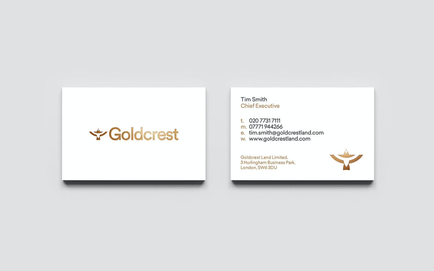 Goldcrest | Business Card Design | Steve Edge Design